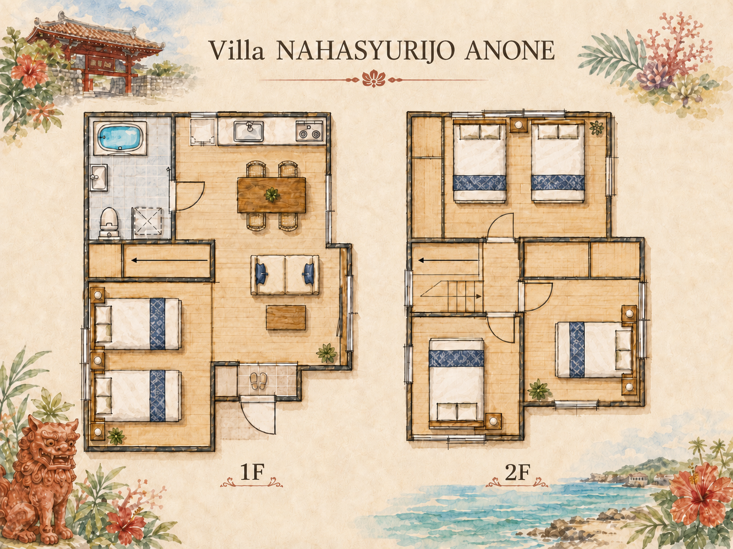 Villa Nahasyurijo ANONE 間取り図
